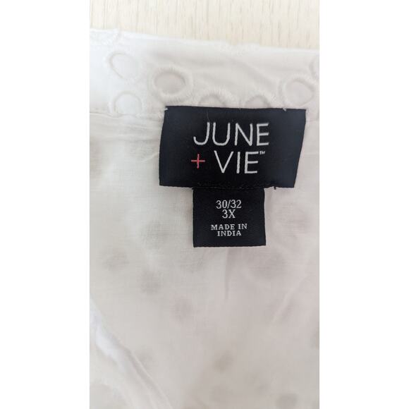 New June + Vie white eyelet sheath midi dress 3X 30/32 - Picture 13 of 15